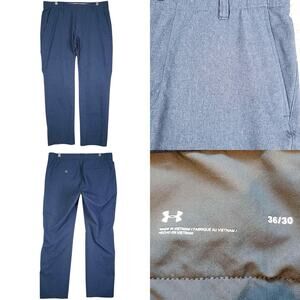 Under Armour Golf Pants Mens Size 36x30 Blue Performance Straight Flat Front 36